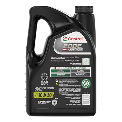 Castrol 03129C Edge High Mileage 10W-30 Advanced Full Synthetic Motor Oil thumb #2