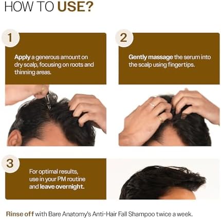Bare Anatomy Advanced Hair Density Serum | 3% Redensyl, 4% Anagain, 3% Baicapil, 1% Capilia Longa, Rosemary, Biotin & Rice Extract | Reduces Hair Fall, Supports Hair Growth for Men & Women | 30 ml - 5