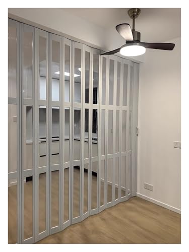 Image of Custom PVC Folding DoorAccordion Room Divider Retractable Concertina Design Sizes 60120cm Wide Invisible Sliding for Internal Spaces Perfect for Home & Office.