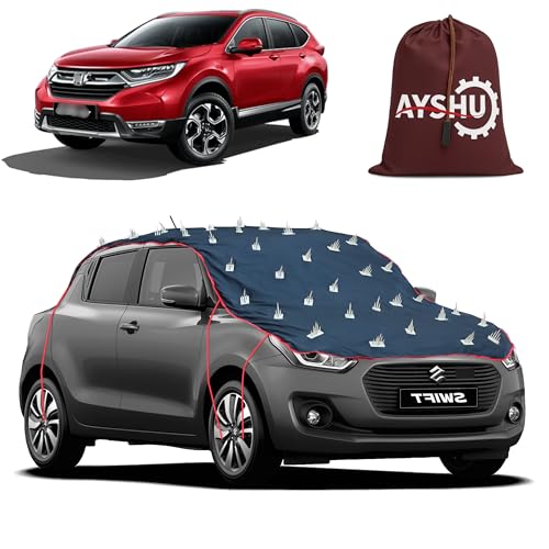 Image of AYSHU Water-Resistant Spike Car Cover for Honda CR-V - Protects from Dogs, Monkeys, Dust, Sunlight & UV - Full Roof Universal Fit