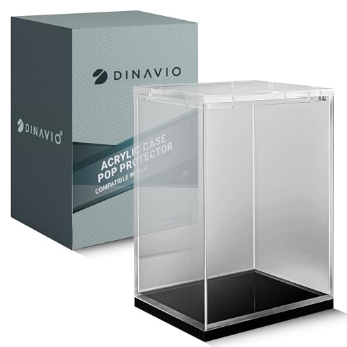 Dinavio Crafthouse Funko Pop Protector - Acrylic Display Case - Sturdy Stackable Design - 4mm Case for 4