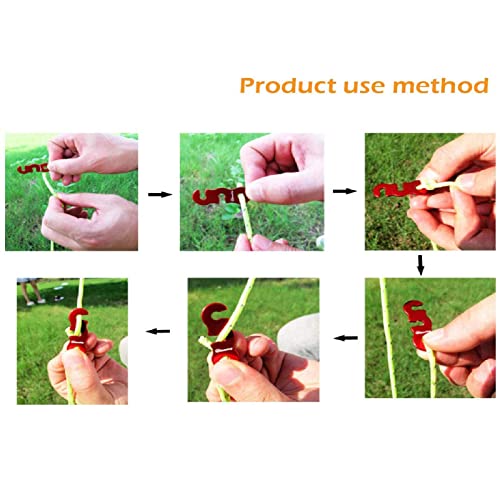 Image of Tarp Clips Heavy Duty Lock Grip, 14 Pcs Tarp Clamps Heavy Duty, Awning Clamp Fasteners Grip, Tent Clip for Tarps, Car Cover, Canvas, Swimming Pool Covers(10 Pcs Clips and 4 pcs Cords)