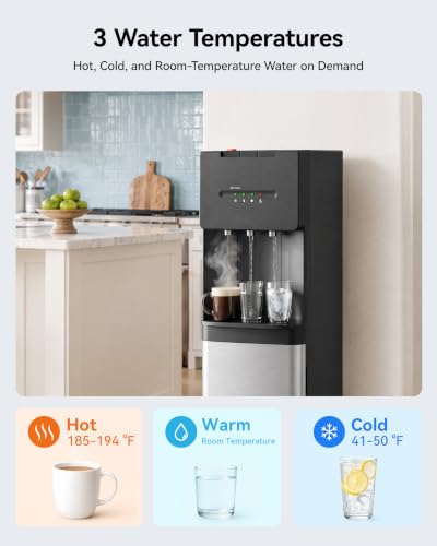 Image of Self Cleaning Bottom Loading Water Cooler Dispenser for 5 Gallon Bottles