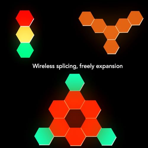 Panneau LED hexagonal synchronisation musicale avec commande vocale connectée
