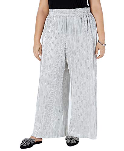 INC International Concepts Plus Size Crinkle Shine Wide-Leg Pants