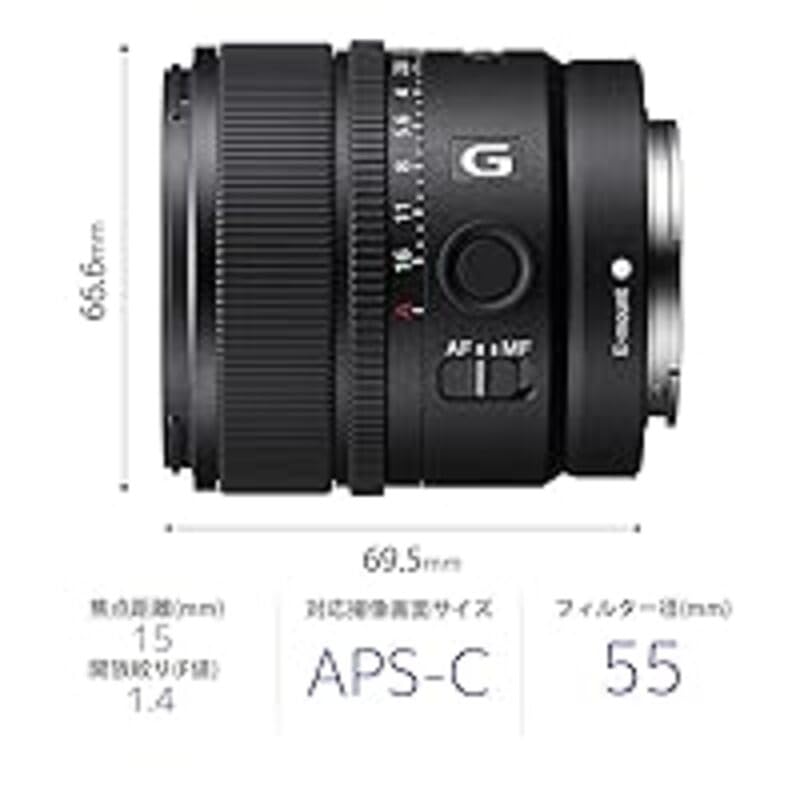 SONY APS-C E 15mm F1.4 Gレンズ αEマウント SEL15F14G