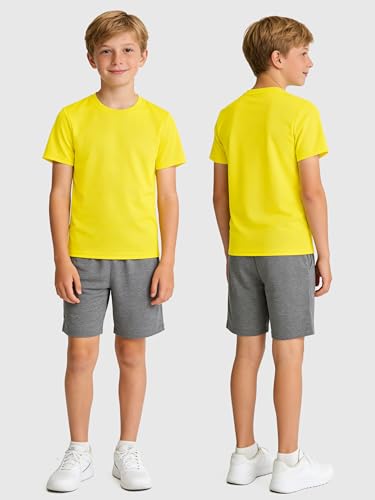 Image of HXP 6 Pack Boys Mesh Athletic Shirts Youth Kids Dry-Fit T-Shirts | Available in Sizes 5-18 Shirts for Boys, Mesh Athletic Kids Clothes, Basketball, Soccer, Football, Golf, School, Summer