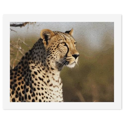 Kit pintura por números leopardo para pintar sin saber dibujar sobre lienzo digital