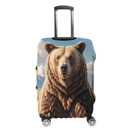Travel Luggage Cover Elastic Suitcase Protector Anti-Scratch Washable Bear Luggage Sleeve Tsa Approved Carry on Covers Baggage Cover Fits 18-32 Inch Luggages4