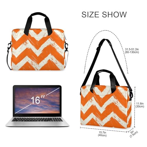 Maletín portátil para laptop 15.6" naranja y blanco miniatura 5