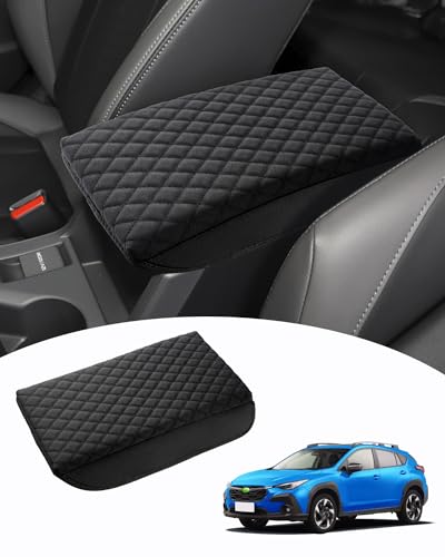 Console Lid Inner Tray Mat Design Change - 2020-2021 Subaru Legacy & Outback 6 Shademax Center Console Cover for Subaru Crosstrek 2024 2025 2026/2024 2025 2026 Impreza Accessories Armrest Cover Cushion Pad Cover PU Leather Middle Console Cover Seat Box Portector Anti-Scratch