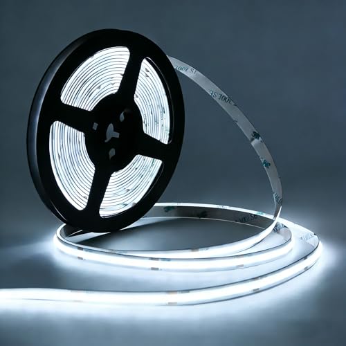 Tira LED COB 24V 6000K 16.4ft Luz Fría Dimmable miniatura 1