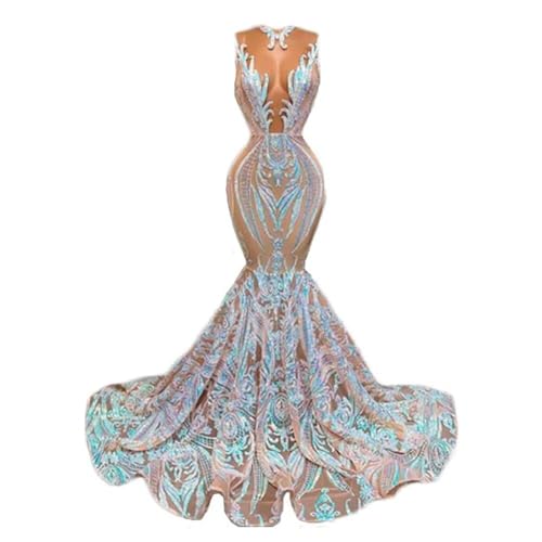 Seuqin Mermaid Prom Dresses for Women Long Pageant Celebrity Formal Evening Party Gowns 2023 Elegant FL0077
