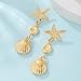 Starfish Earrings Gold Seashell Shell Beach Earrings for Women Beachy Summer Jewelry Outfits for Women Beach Fashion Vacation Essentials