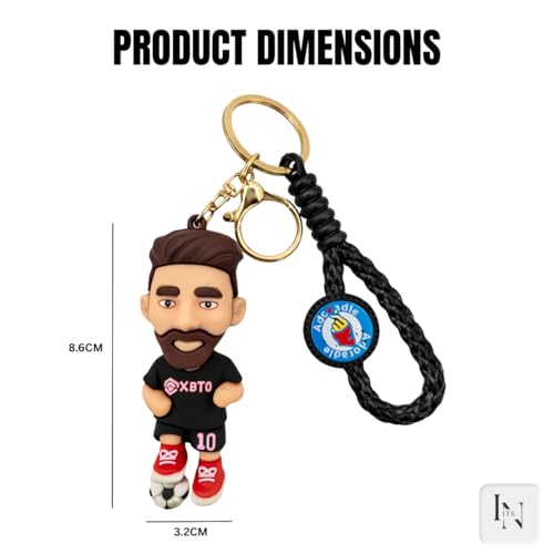 Image of Football jersey Keychain | Ronaldo key chains | messi Keychain | 3D Cute silicone key chain for bike men | soccer Keyring gifts for boys | anime key holder for bag