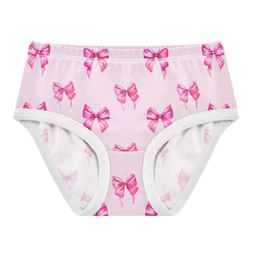 Cotton Girls Underwear Toddlers Pink Watercolor Bows Panties Little Girl Fun Briefs Girls Undies 2t