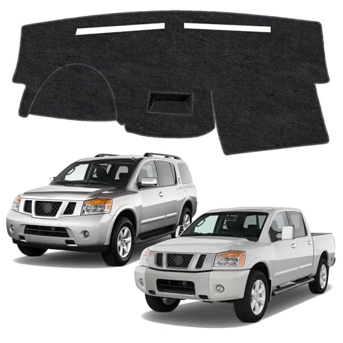 Image of Dash Cover Mat for Nissan Armada 2004-2007 & Titan 2004-2012 Non-Slip Dashboard Cover Mat Sunshade UV Rays Protector Interior Accessories