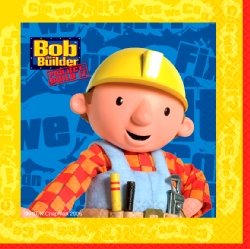 Novelties Direct Bob the Builder Pack of 16 2-ply napkins.