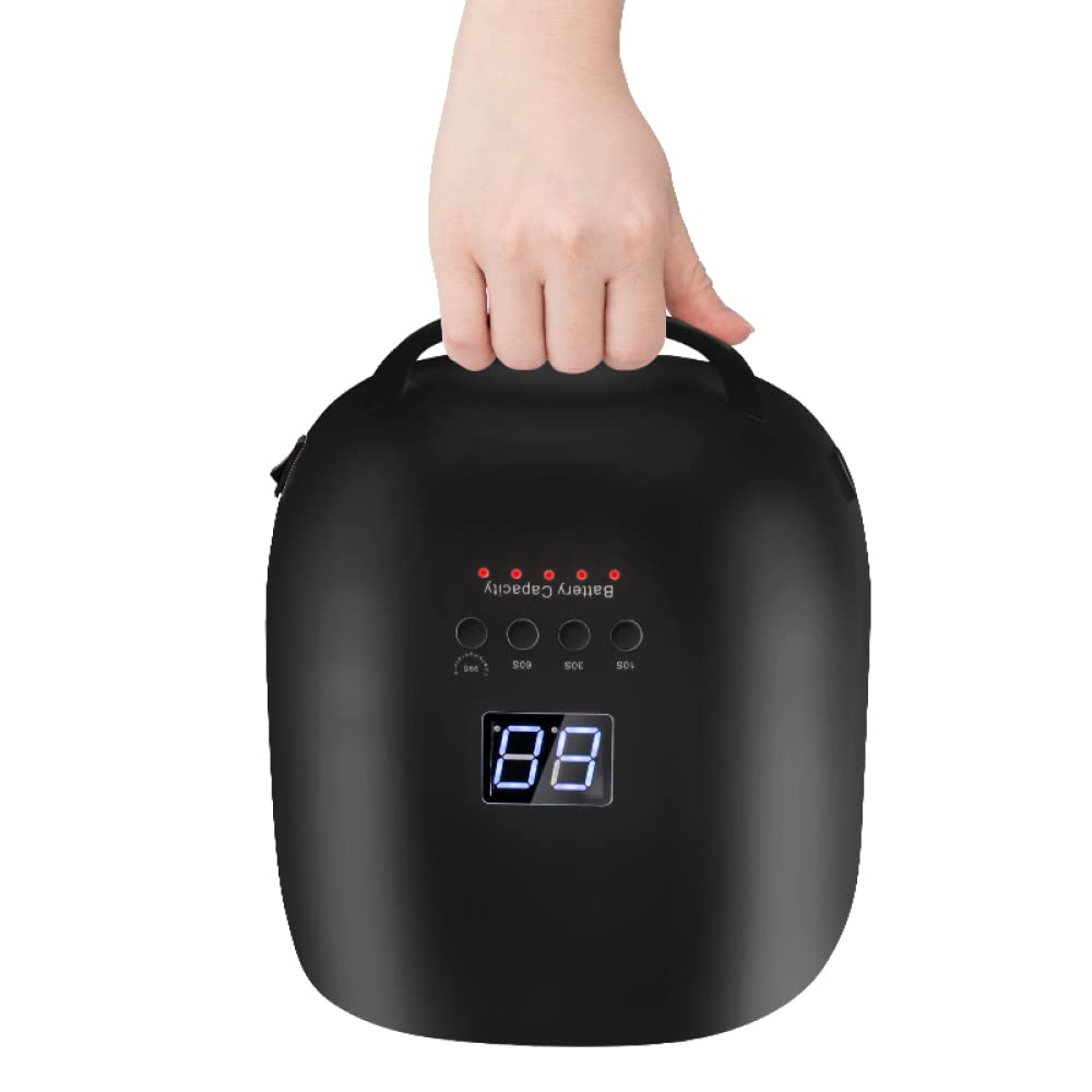 AAPIE Asciugacapelli Portatile Luce Rossa Gel Cure Light Lampade per Manicure Cordless Lampada a LED UV per Unghie Lampada per Unghie Ricaricabile 86w Strumenti per Nail Art