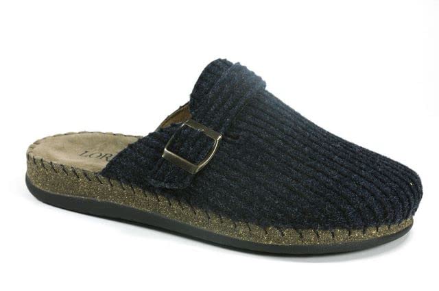 Loren, Pantofola da Uomo con Tomaia in Sughero e Gomma, Blu