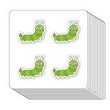 Caterpillar Stickers 1in for Scrapbooking, Arts, Craft, Kids DIY, Calendars Journals 80-Pack
