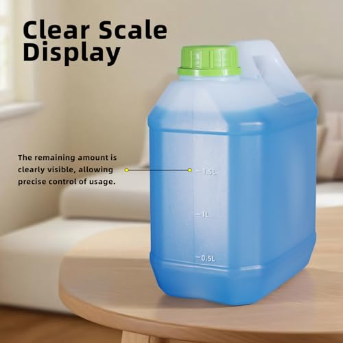 Image of ASEVAT Gallon Water Jugs with Caps Square Heavy-Duty HDPE Carboy F-Style Plastic Jug Water Storage Container Plastic Gallon Containers with Lids for Water, Sauces, Beverage, Liquids Liquids Laundry