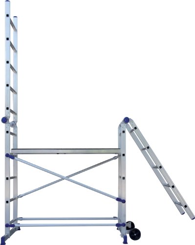 Rollgerüst Facal Pinna aus Aluminium mit Gelenk- und Arbeitsplattform
