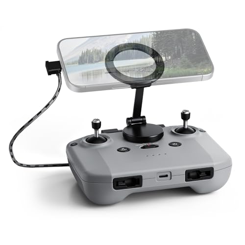 FPVtosky Adjustable Magnetic Phone Stand for DJI RC-N1/N2/N3 Controller Compatible with DJI Neo 2/ Mini 4K/ Flip/Mini 5 Pro/ 4 Pro/Air 3S Drone Remote Accessories