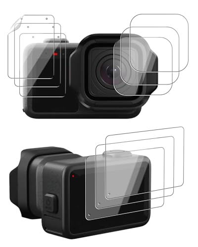 YAJOJO(���W���W��) �X�N���[���ƃ����Y�v���e�N�^�[ 9���p�b�N GoPro MISSION 1 Pro/MISSION 1�Ή� �����K���X���A�X�N���[���t�B����3�� �����K���X�����Y�J�o�[3�� PET�t�����g�X�N���[���t�B����3�� HD�N���A���h�~