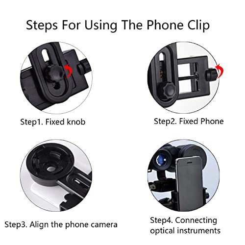 Amblee Binoculars Phone Adapter - Universal Smartphone Mount Compatible with Binoculars, Monocular, Spotting Scope, Microscope and Almost of Smartphone