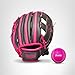Franklin Sports RTP Teeball Performance Gloves & Ball Combo, Graphite/Pink, 9.5