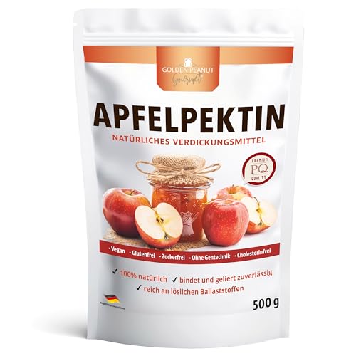 GOLDEN PEANUT Apfelpektin 500 g - Apfel Pektin natürliches Geliermittel zusatzfrei glutenfrei Gelee und Marmeladen