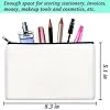 ZeeDix 8 Pack 8.3 x 5 inches Blank DIY Craft Bag - White Canvas Zipper Pouch Bags Multipurpose Cosmetic Bag Makeup Pouch with Zipper, Travel Toiletry Bag for Storage #1
