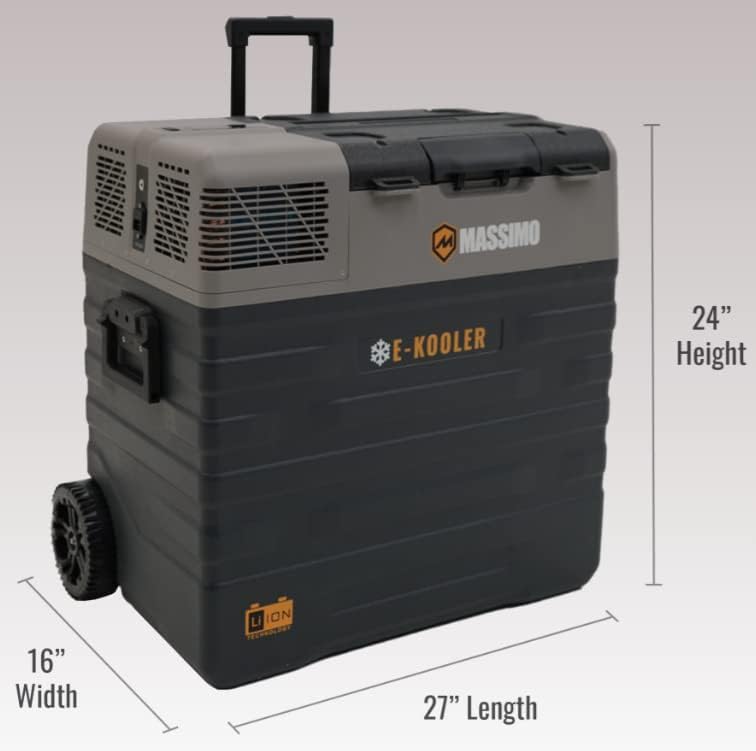 Miniatura 6 de Massimo Motor E-Kooler - Refrigerador de viaje ACDC para vehículo, RV, barco, pesca, camping, eléctrico sin isél, congelador portátil, control de