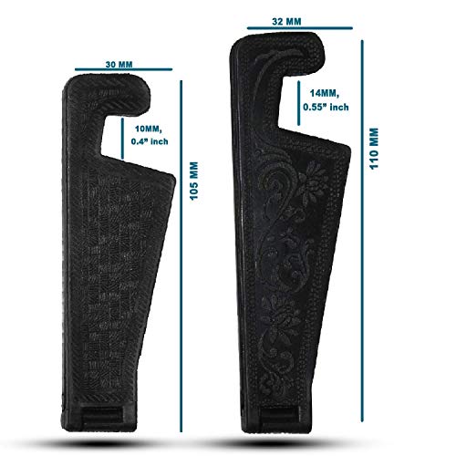 Image of FCS Universal Mobile Phone Stand Holder and Tablet Stand Holder, Pocket Size, Foldable, V Type, Compatible for All Smartphones, Tablets, Ipads, Ebook Readers. 2 Pc. Set (1 Pack) (Black)