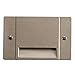 Kichler 12663NI Shielded Face Horizontal LED Non-Dimmable Steplight, Brushed Nickel Finish