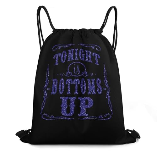 Tonight Is Bottoms Up Drawstring Backpack Durable Sport Gym Bags Daypack for Men Women 35 * 42cm