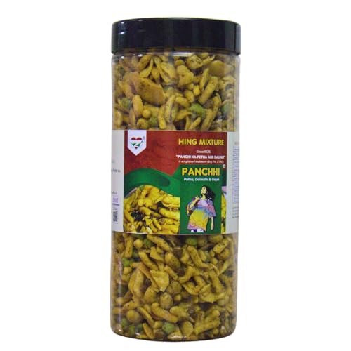 Image of Panchi Hing Mixture Namkeen 400gm (Pack of 1) Agra Special Crunchy and Flavorful Indian Snack Spicy Tangy and Tasty Perfect for Tea Time and Munching (6 Month Shelf Life)