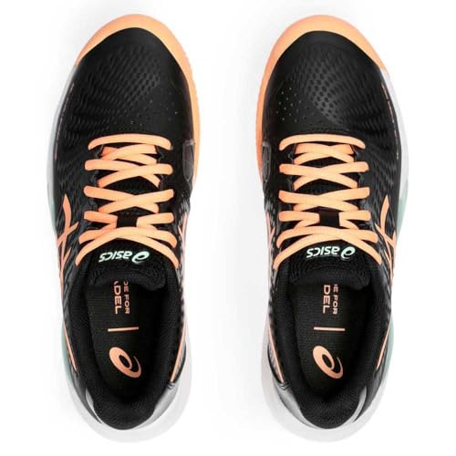 ASICS Damen Gel-Challenger 14 Padel Sneaker, SCHWARZER/Heller SONNENSTEIN, 42.5 EU