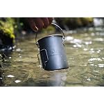 Valtcan 900ml Titanium Pot Boil Cook & Drink From One Pot, 134g Ultralight, Thicker Gauge Grade 1 Ti, Aligned Bail Handle, Lid with Steam Holes, Campfire & Stove, Mesh Bag - Image 5