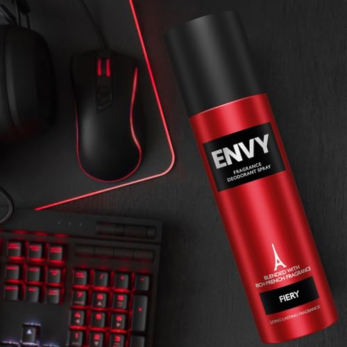 Image of ENVY Fiery Deodorant For Men -120 ML Each, Pack of 2 | Long Lasting Deodorant Fragrance Scent