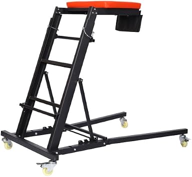 Foldable Rolling Topside Creeper for Automotive Engine Top, Adjustable Height 48" to 76" Creeper with Caster Mechanic Creeper for Garage, Workshop Repair Maintenance Mechanic, Home, 400 LBS Capacity
