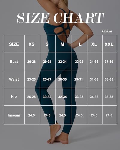 Image of LOVESOFT Workout Jumpsuits for Women Sleevesless Bodycon Backless Unitard