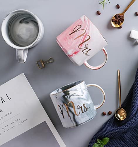 Taza de café reutilizable Taza de cerámica, taza de café de mármol con tapa for los amantes, taza, cacao caliente tazas… - Imagen 6