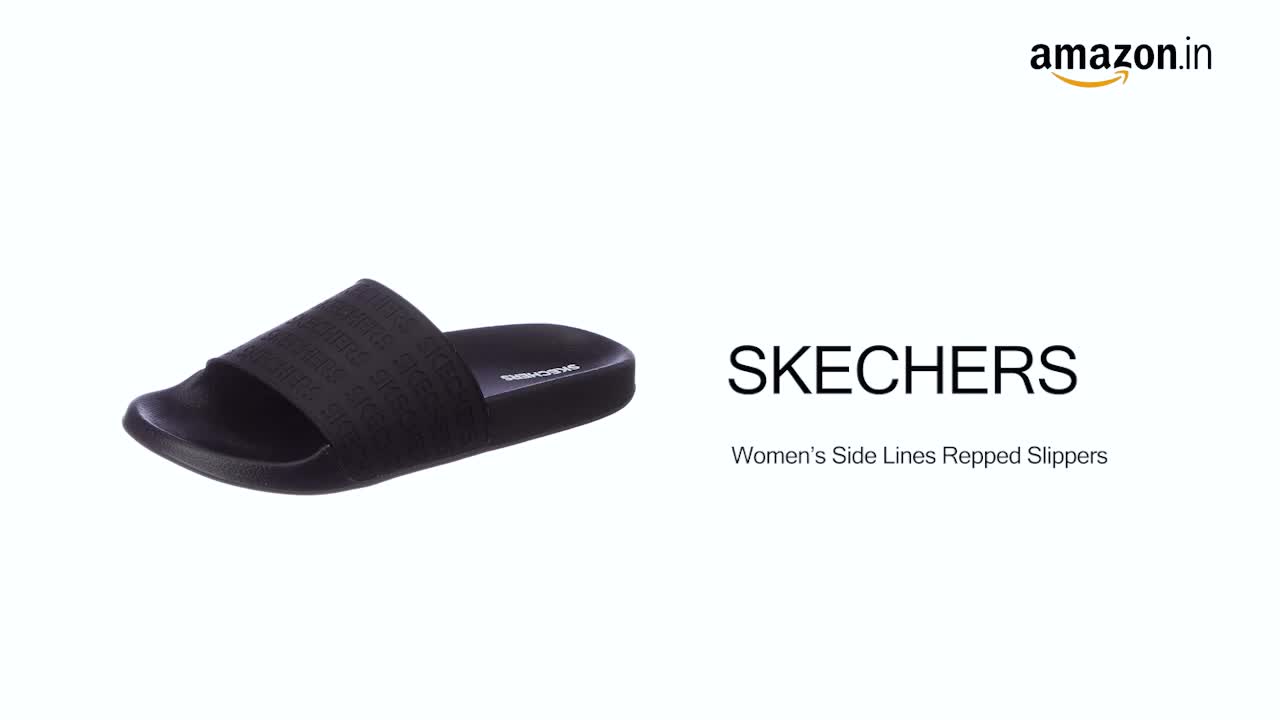 lady　0226 Buy Skechers Womens Side Lines 2-Repped Bbk Casual Flip-Flop-6 Uk