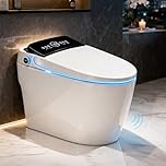 Smart Toilet, Bidet Toilet with Premium Comfort Design, Wireless Remote Control, Auto Open/Close Lid, Instant Warm Water, Heated Seat & Warm Air Dryer, Elongated Fit, Luxury Japanese Toilet Experience
