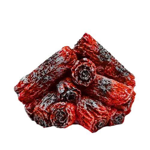 LED Fireplace Log Lamp - LED Faux Charcoal Flame Lamp,