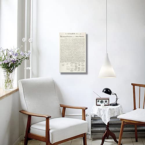 The Declaration Of Independence Framed Wall Art History Posters American Canvas Prints Vintage Wall Decor Office Artwork Classic Art Modern Decorations Framde 12X18Inch(30X45Cm) #TOP1