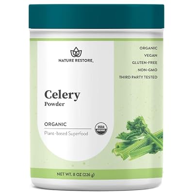 Organic Whole Celery Powder, Whole Celery Stalk, Full Spectrum Nutrients, 8 Ounces  226 Grams