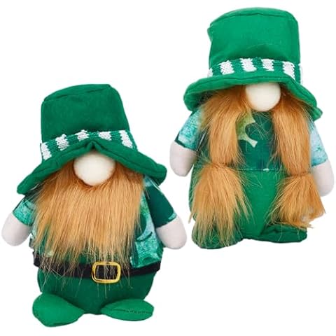 GORGECRAFT St Patrick's Day Gnomes Plush Dolls Cover